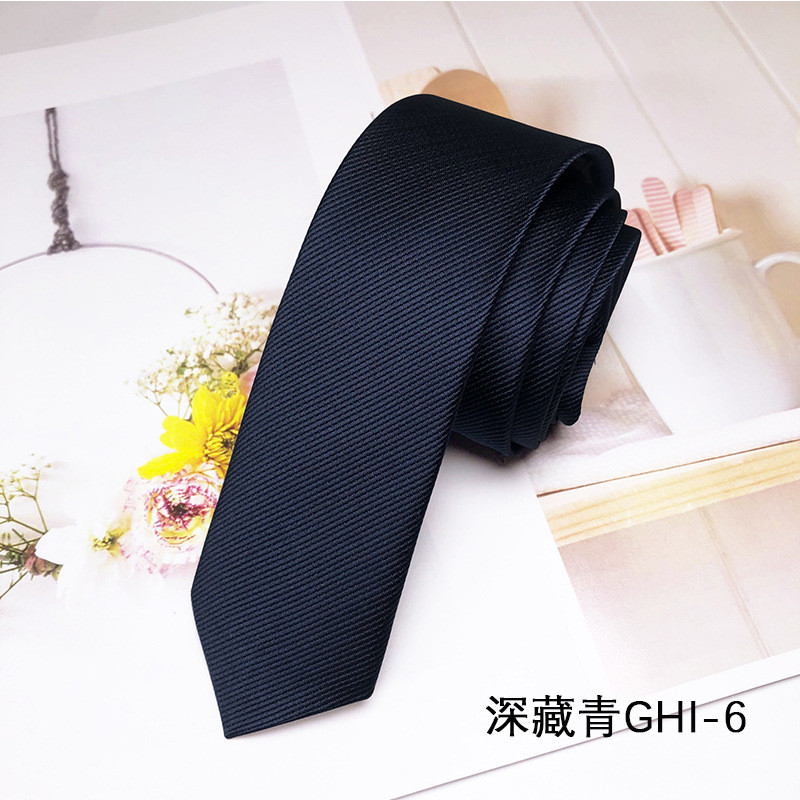 Тясна версия на мъжка и дамска вратовръзка 5 см обагрена с прежда фин кепър Корейски стил Професионално облекло сватбено работно ежедневно лого на производителя
