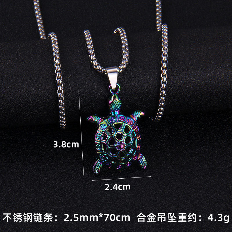 Μόδα μοντέρνα πολύχρωμο κέλυφος σαύρας καρχαρίας χελώνας Κολιέ για ζευγάρια θάλασσας