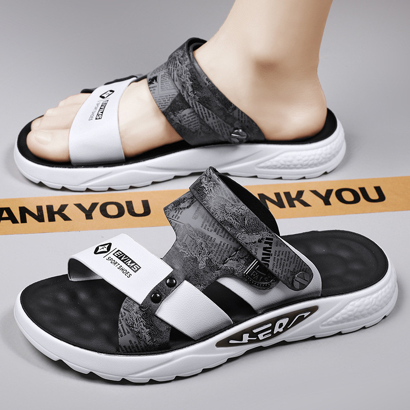 popularne muške sandale ljeto nove mekano dno meka površina vodootporna protuklizna vožnja dvije nošene direktna veleprodaja u tvornici