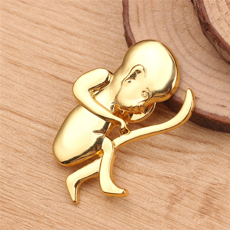 Nagyker  arany rózsa színű újszülött tű fém ikrek fém bross kitűző orvosi ékszerek anyák napi ajándék orvos tűk