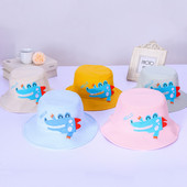 Сладка анимационна памучна детска шапка с кофа за деца Момче Момиче Слънцезащитен крем Панама Плажна шапка Лято Пролет На открито Бебешка рибарска шапка