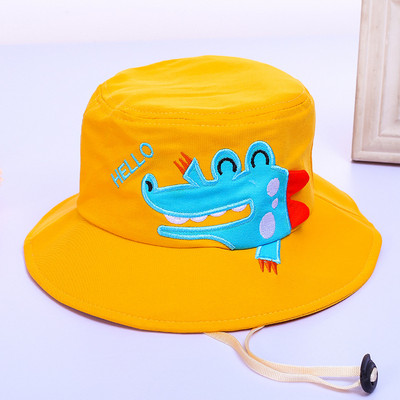 Сладка анимационна памучна детска шапка с кофа за деца Момче Момиче Слънцезащитен крем Панама Плажна шапка Лято Пролет На открито Бебешка рибарска шапка