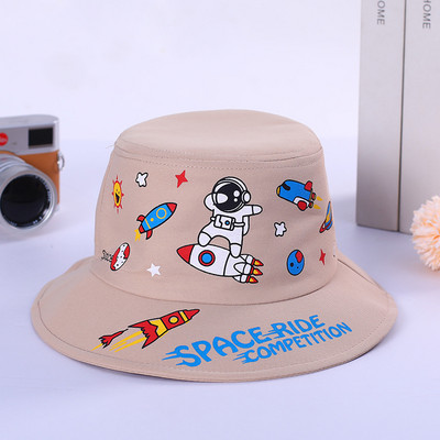 Сладка анимационна памучна детска шапка с кофа за деца Момче Момиче Слънцезащитен крем Панама Плажна шапка Лято Пролет На открито Бебешка рибарска шапка