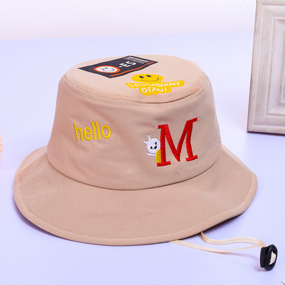 Сладка анимационна памучна детска шапка с кофа за деца Момче Момиче Слънцезащитен крем Панама Плажна шапка Лято Пролет На открито Бебешка рибарска шапка