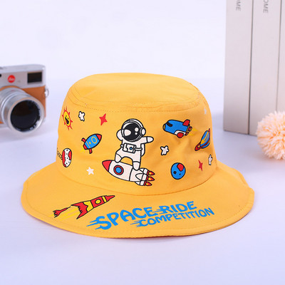 Сладка анимационна памучна детска шапка с кофа за деца Момче Момиче Слънцезащитен крем Панама Плажна шапка Лято Пролет На открито Бебешка рибарска шапка