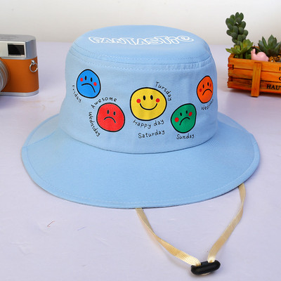 Сладка анимационна памучна детска шапка с кофа за деца Момче Момиче Слънцезащитен крем Панама Плажна шапка Лято Пролет На открито Бебешка рибарска шапка