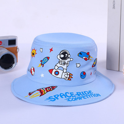 Сладка анимационна памучна детска шапка с кофа за деца Момче Момиче Слънцезащитен крем Панама Плажна шапка Лято Пролет На открито Бебешка рибарска шапка