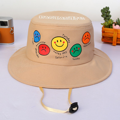 Сладка анимационна памучна детска шапка с кофа за деца Момче Момиче Слънцезащитен крем Панама Плажна шапка Лято Пролет На открито Бебешка рибарска шапка