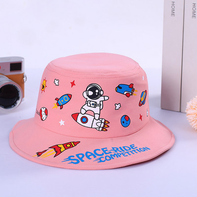 Сладка анимационна памучна детска шапка с кофа за деца Момче Момиче Слънцезащитен крем Панама Плажна шапка Лято Пролет На открито Бебешка рибарска шапка