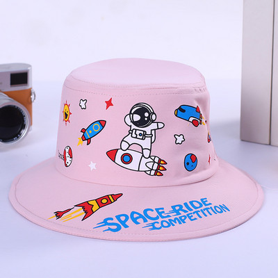 Сладка анимационна памучна детска шапка с кофа за деца Момче Момиче Слънцезащитен крем Панама Плажна шапка Лято Пролет На открито Бебешка рибарска шапка