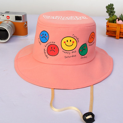 Сладка анимационна памучна детска шапка с кофа за деца Момче Момиче Слънцезащитен крем Панама Плажна шапка Лято Пролет На открито Бебешка рибарска шапка