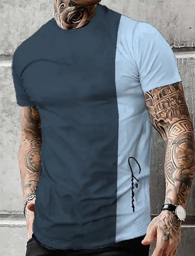 Dropshipping prekogranična majica kratkih rukava u američkom stilu, široka sportska majica s kratkim rukavima, digitalni tisak, tvornička izravna prodaja po narudžbi