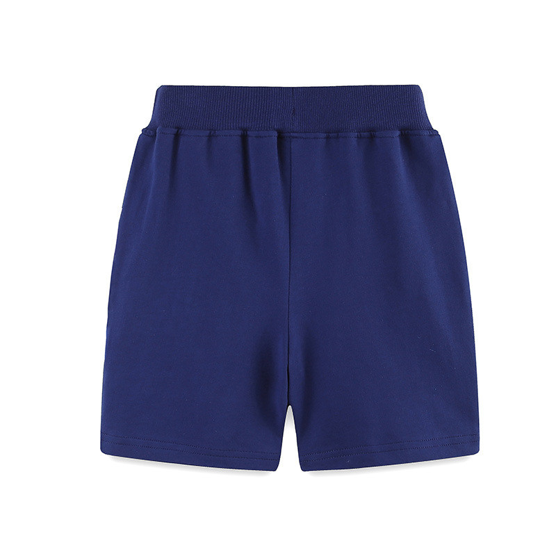 2024 m. europietiško ir amerikietiško stiliaus vasaros nauji berniukiški šortai vaikiški animaciniai filmukai dinozaurai išsiuvinėtos sportinės kelnės pristatymas į užsienį