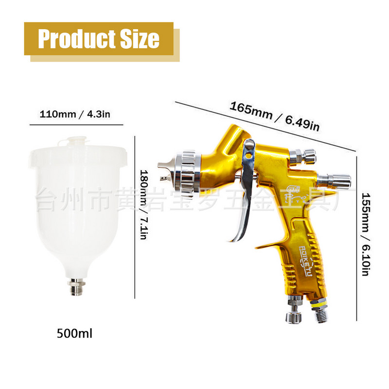 Cross Border Special Supply GTI autós szórópisztoly High Spray fedőréteg vízbázisú festék lemezekhez Tevey autós szórópisztoly