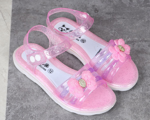 2021-es új lányok kristálykristályos gyerekek középső és nagy gyerekek hercegnő lányok divatos koreai stílusú, csúszásmentes, puha talpú nyári női szandálok