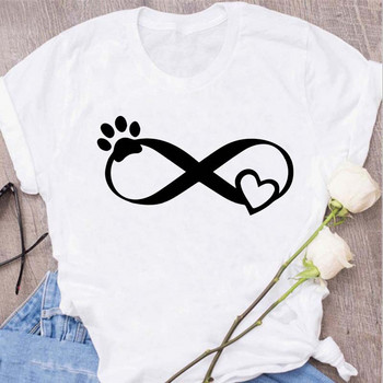 Ανεξάρτητο Station Γυναικείο T-Shirt Animal Paw Print Loose Cute Retro Basic Top Tee για γυναίκες