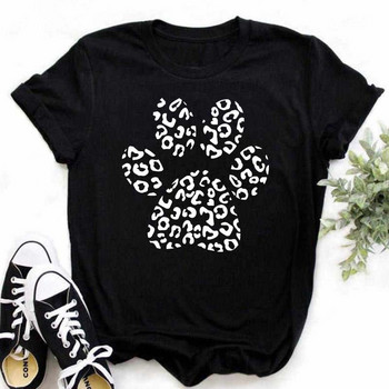 Ανεξάρτητο Station Γυναικείο T-Shirt Animal Paw Print Loose Cute Retro Basic Top Tee για γυναίκες