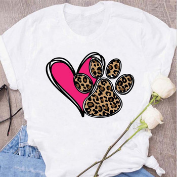 Ανεξάρτητο Station Γυναικείο T-Shirt Animal Paw Print Loose Cute Retro Basic Top Tee για γυναίκες