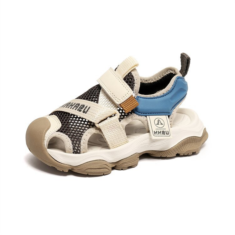 Vară 2024 Sandale anti-kick pentru băieți Sandale sport cu plasă respirabilă Pantofi de plajă ușoare pentru copii