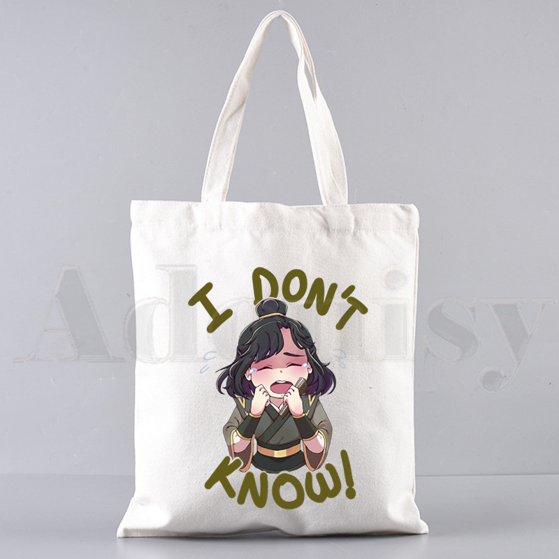 Határon átnyúló külkereskedelem Mo Dao Zu Shi nyomtatott vászontáska Harajuku válltáska divatos kézi bevásárlótáska raktáron