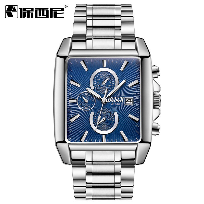 Κορεάτικη έκδοση Φωτεινό αδιάβροχο καθημερινό επαγγελματικό τετράγωνο αθλητικό ρολόι ημερολογίου Ρολόι σιλικόνης