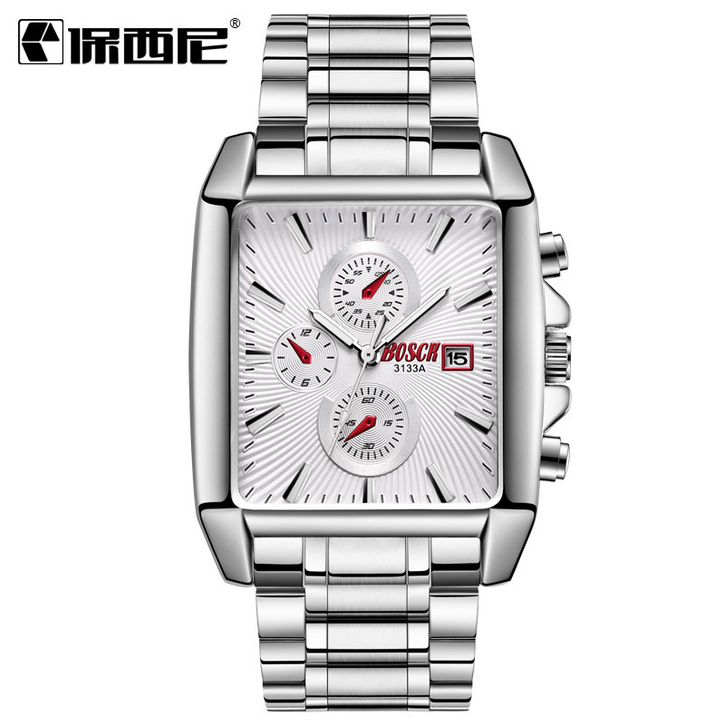 Κορεάτικη έκδοση Φωτεινό αδιάβροχο καθημερινό επαγγελματικό τετράγωνο αθλητικό ρολόι ημερολογίου Ρολόι σιλικόνης