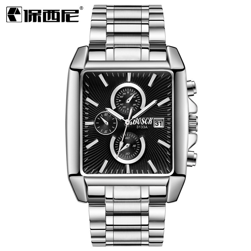 Κορεάτικη έκδοση Φωτεινό αδιάβροχο καθημερινό επαγγελματικό τετράγωνο αθλητικό ρολόι ημερολογίου Ρολόι σιλικόνης