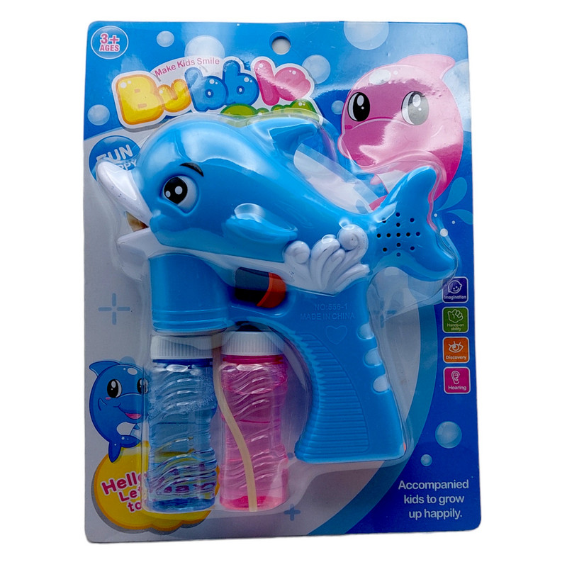 Играчка Делфин, За сапунени балони, Син, 20х20х7 см