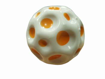 Играчка Топка, Moon Ball, Подскачаща, Бяло/Оранжев, 7 см