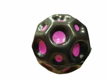 Играчка Топка, Moon Ball, Подскачаща, Черен/розов, 7 см