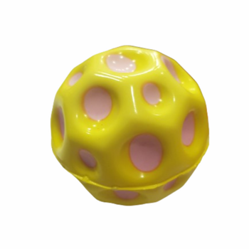 Играчка Топка, Moon Ball, Подскачаща, Жълт/Розов, 7 см