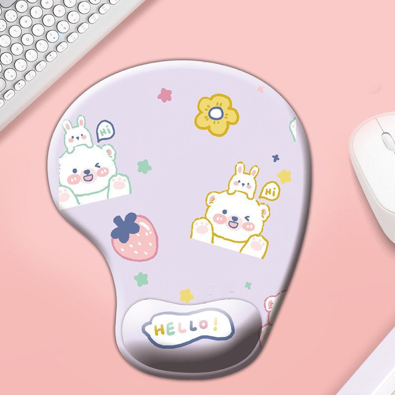 Silikonska podloga za miš za zapešće. Držač za čašu sa slatkim crtežima. Podloga za miš. Uredska podloga za djevojke. Neklizajuća podloga za miša, veleprodaja