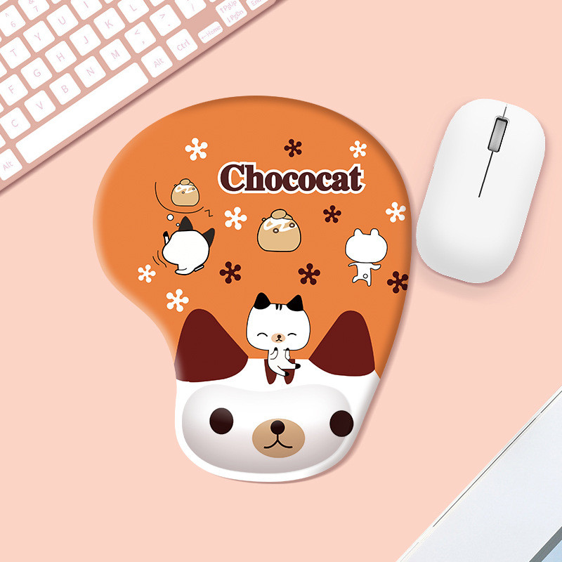 Silikonska podloga za miš za zapešće. Držač za čašu sa slatkim crtežima. Podloga za miš. Uredska podloga za djevojke. Neklizajuća podloga za miša, veleprodaja