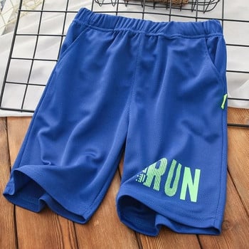 Момчета и деца летни тънки дишащи шорти средни и големи детски момчета бързосъхнещи панталони летни ежедневни спортни панталони готини
