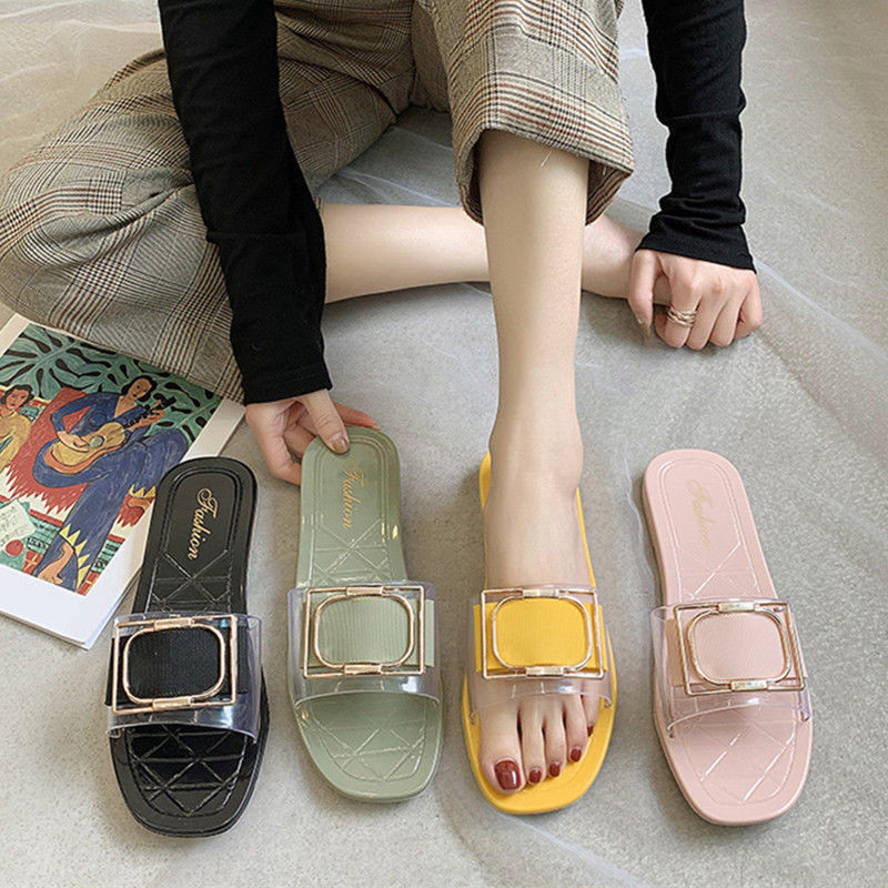 Papucs női aranyos nyári új 2023 papucs alacsony lapos kényelmes csillogó strand flitteres divat szandál nőknek strassz otthon