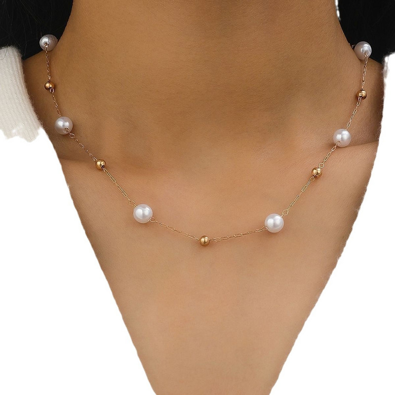 Europska i američka ljetna ins stil niša biserna ljubavna ogrlica slatka cool vruća djevojka modna ogrlica od perli žene na veliko
