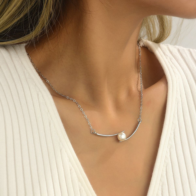 Europska i američka ljetna ins stil niša biserna ljubavna ogrlica slatka cool vruća djevojka modna ogrlica od perli žene na veliko