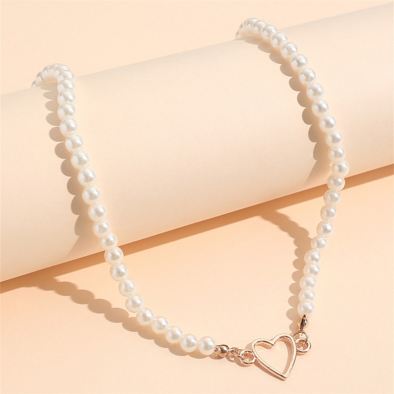Europska i američka ljetna ins stil niša biserna ljubavna ogrlica slatka cool vruća djevojka modna ogrlica od perli žene na veliko