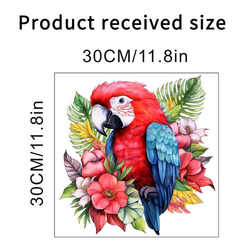 Új rajzfilm zöld növény papagáj fali matrica nappali hálószoba bejárati folyosó levehető dekoratív matrica MLY-234C