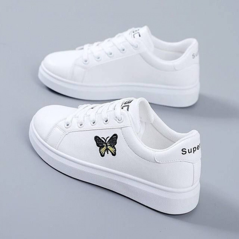 UNMUN fehér női cipő, tavaszi és őszi, új koreai stílusú sportcipő, univerzális, diák hétköznapi vastag talpú magasságnövelő tornacipő