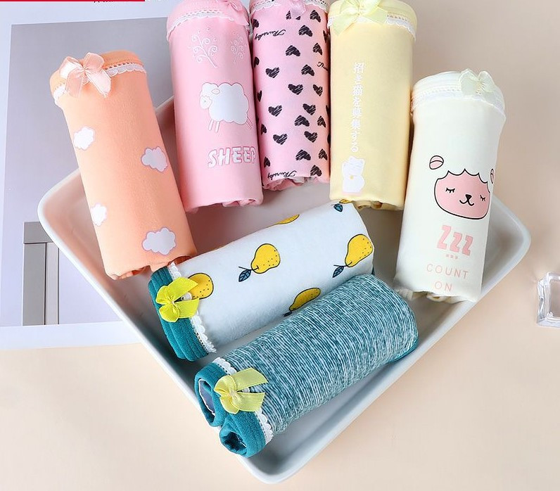 Žensko modalno donje rublje plus veličine visokog struka plus donje rublje slatke djevojke srednjeg struka 7 kom