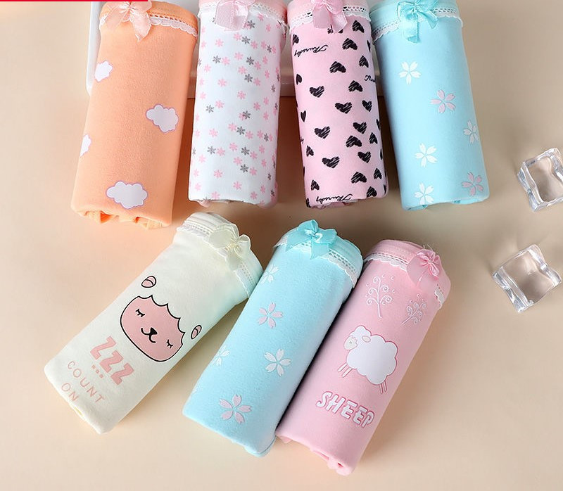 Žensko modalno donje rublje plus veličine visokog struka plus donje rublje slatke djevojke srednjeg struka 7 kom