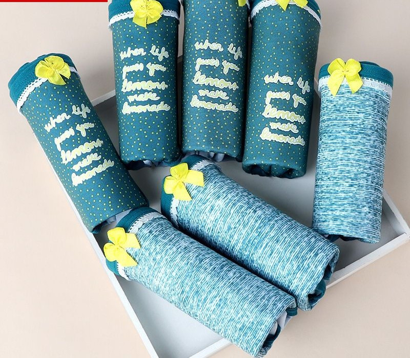 Žensko modalno donje rublje plus veličine visokog struka plus donje rublje slatke djevojke srednjeg struka 7 kom