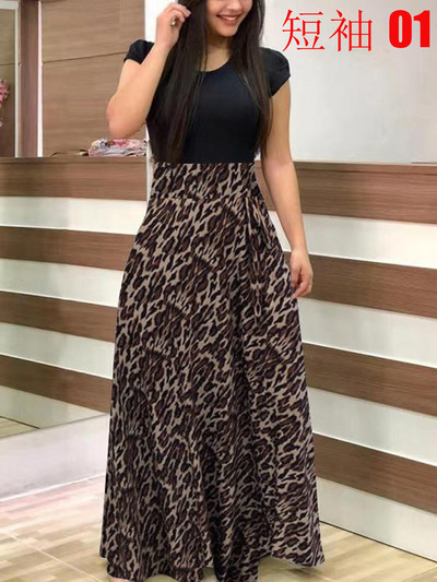 Φόρεμα 2024 Ευρωπαϊκού και Αμερικάνικου στιλ με λουλούδια με ασορτί κοντομάνικο φόρεμα για μεγάλη γυναικεία κούνια φούστα