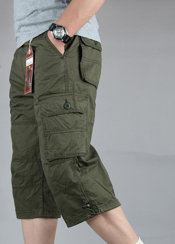 Ljetne uske vrećaste kratke hlače s više džepova Hlače za plažu Pamučne muške ležerne sportske kratke hlače