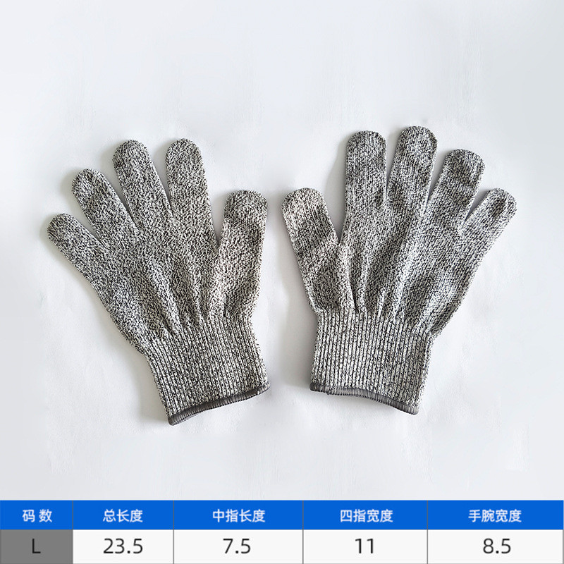 HPPE ötszintes vágásgátló kesztyűk kopásálló vágásgátló kesztyűk biztonsági védőkesztyűk ipari vágásgátló kesztyűk