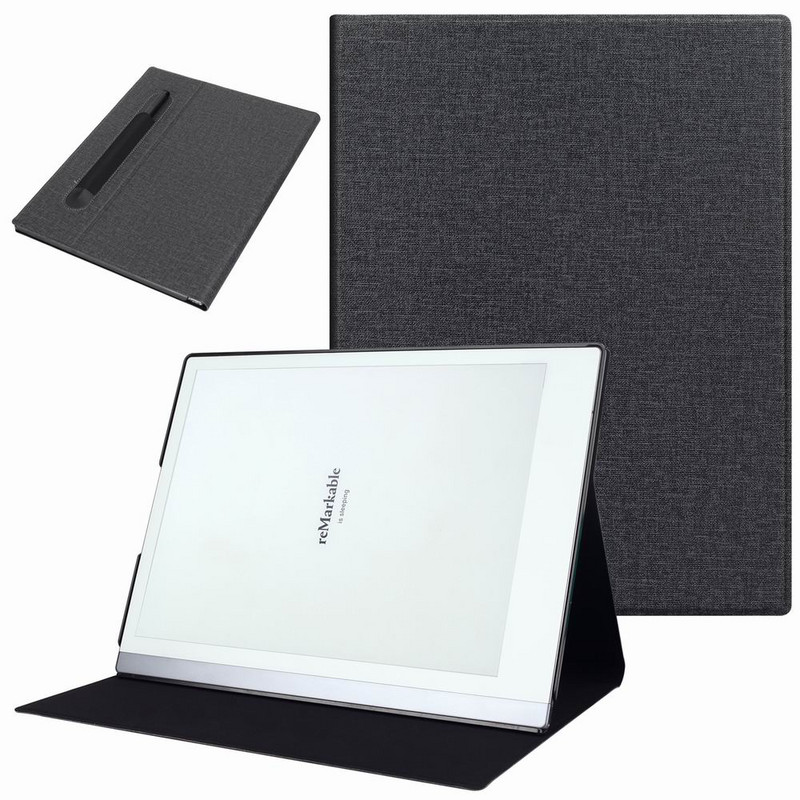 Remarkable 2 Case 10,3 hüvelykes Degital Paper Luxury Business Fóliaborítóhoz Remarkable 2 Paper Tablethez fekete kézi tartóval