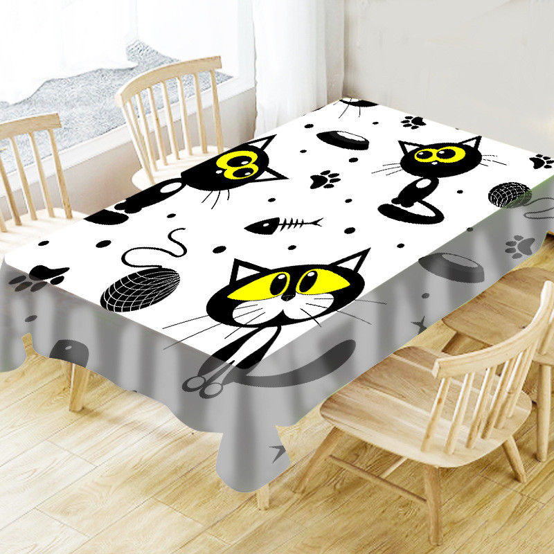Határokon átnyúló terítő háztartási vízálló és olajálló asztali rajzfilm egyszerű csúcskategóriás szállodai dekoráció terítővel