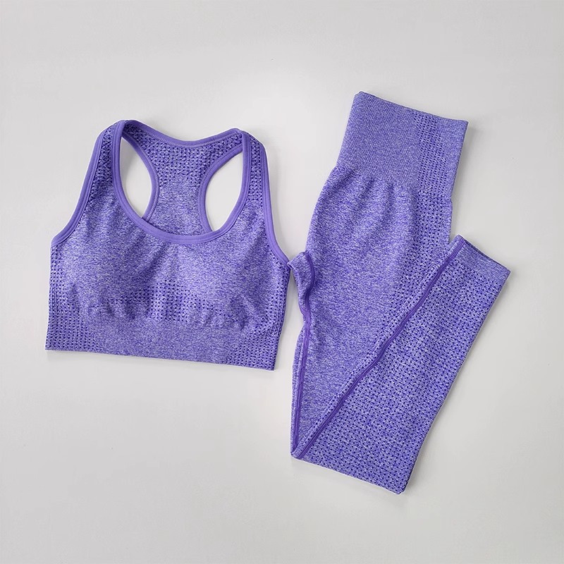 Europietiškas ir amerikietiškas besiūlis jogos kostiumas moterims, dviejų dalių liemenėlė + taškuotos kelnės, greitai džiūstantis fitneso kostiumas, jogos drabužiai