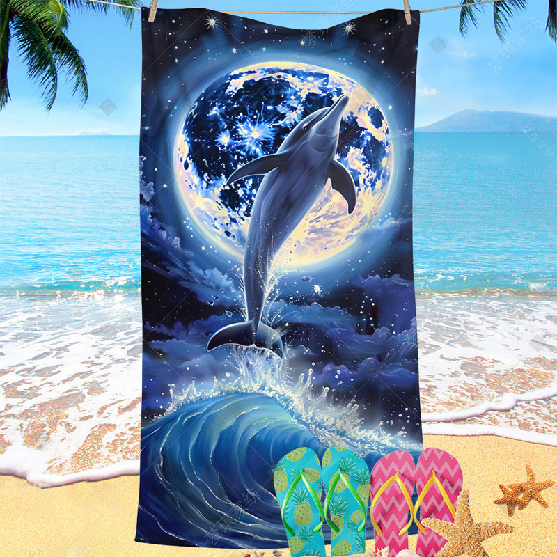 Mengqi lakástextil strandtörölköző mikroszálas extra nagy nedvszívó fürdőlepedő gyorsan száradó fényvédő, határon átnyúló sűrített törölköző